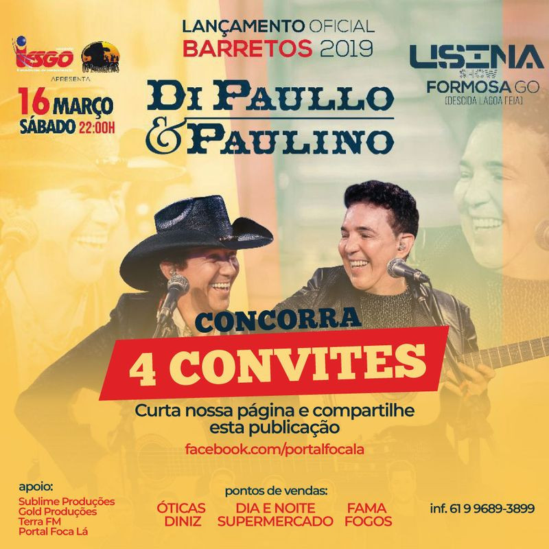 Promoção: Foca Lá no Show do Di Paullo e Paulino