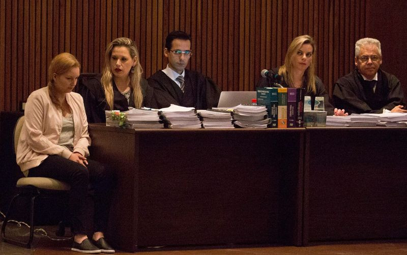 Elize Matsunaga durante julgamento realizado no Fórum Criminal da Barra Funda — Foto: Mister Shadow/Asi/Estadão Conteúdo