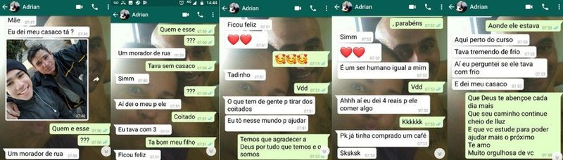 Adrian conversou com a mãe após a doação